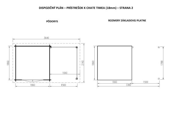 Timea (bez podlahy) s přístřeškem 18mm - Image 3